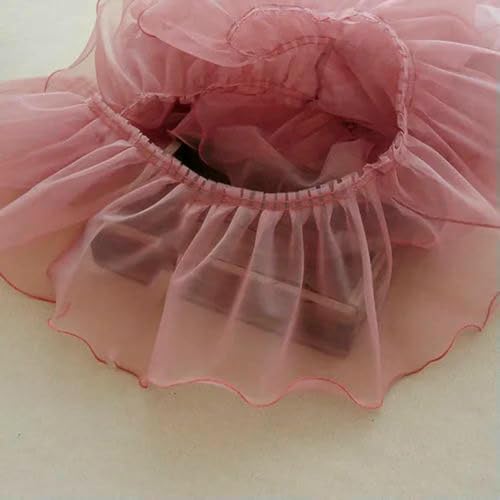 Mehrfarbiger Organza-Plissee-Doppelschicht-Rüschen-Spitzenbesatzstoff, Puffrock, Babydoll, Vorhang, DIY-Nähen, RS3697-B-Soßenfarbe-5Yards Mehrfarbiger Organza-Plissee-Doppelschicht-Rüschen-Spitzenbesatzstoff, Puffrock, Babydoll, Vorhang, DIY-Nähen, RS3697-B-Soßenfarbe-5Yards von BSGUZ