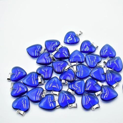 Mode gute schöne glas kristall gemischt herz form anhänger 20mm für DIY schmuck machen 50 teile/los Großhandel No20 von BSGUZ