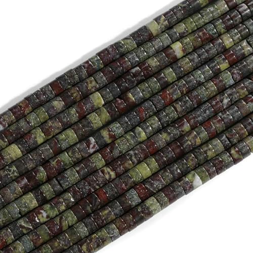 Natürliche 2 x 4,0 mm Stein-Abstandshalterperlen, Imperial Stone Achate, flache, runde, lose Perlen zur Schmuckherstellung, DIY-Armbänder und Halsketten – Drachenblutstein – Voll (ca. 15 Natürliche 2 x 4,0 mm Stein-Abstandshalterperlen, Imperial Stone Achate, flache, runde, lose Perlen zur Schmuckherstellung, DIY-Armbänder und Halsketten – Drachenblutstein – Voll (ca. 15 von BSGUZ