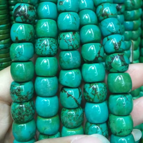 Natürliche Türkisen Verkrustete Grüne Perlen Perlen Stein Für DIY Halskette Armbänder Schmuck Machen 15 Zoll 8x1 2/10x1 4/15x20mm-12x14,0mm Trommel Natürliche Türkisen Verkrustete Grüne Perlen Perlen Stein Für DIY Halskette Armbänder Schmuck Machen 15 Zoll 8x1 2/10x1 4/15x20mm-12x14,0mm Trommel von BSGUZ