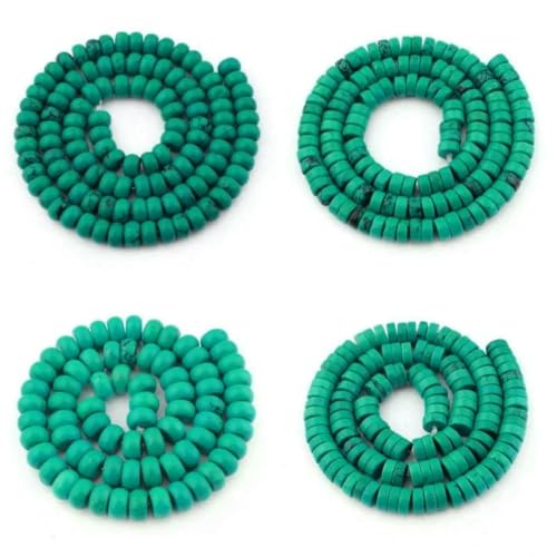 Natürliche türkisblaue Knopf-Rondelle-Steinperlen für DIY-Halsketten, Armbänder, Schmuckherstellung, Strang, 38,1 cm, 2 x 6/4 x 8/2 x 8/3 x 10 mm – 3 x 12 mm, Blau, 110 Stück Natürliche türkisblaue Knopf-Rondelle-Steinperlen für DIY-Halsketten, Armbänder, Schmuckherstellung, Strang, 38,1 cm, 2 x 6/4 x 8/2 x 8/3 x 10 mm – 3 x 12 mm, Blau, 110 Stück von BSGUZ