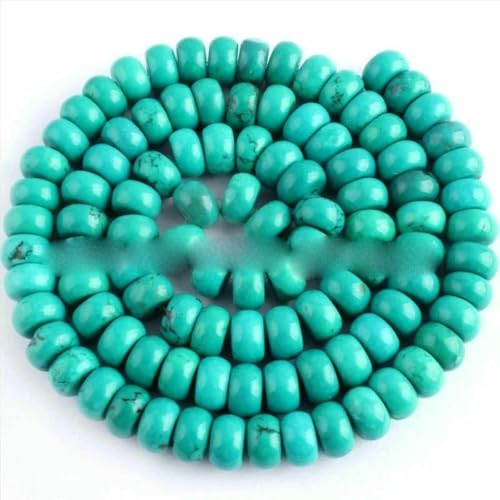Natürliche türkisblaue Knopf-Rondelle-Steinperlen für DIY-Halsketten, Armbänder, Schmuckherstellung, Strang, 38,1 cm, 2 x 6/4 x 8/2 x 8/3 x 10 mm – 3 x 6 mm, 95 Stück, blau Natürliche türkisblaue Knopf-Rondelle-Steinperlen für DIY-Halsketten, Armbänder, Schmuckherstellung, Strang, 38,1 cm, 2 x 6/4 x 8/2 x 8/3 x 10 mm – 3 x 6 mm, 95 Stück, blau von BSGUZ