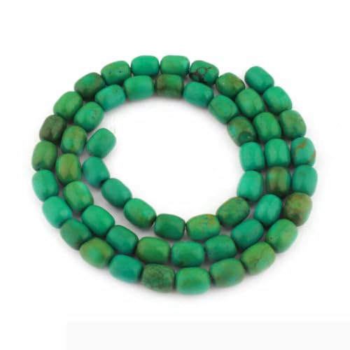 Natürliche türkisfarbene Säulensteinperlen für Halsketten, Schmuckherstellung, Abstandshalter, Strang, 38,1 cm, DIY, lose Perlen, 8 x 12 mm, 10 x 14,0 mm, 12 x 16 mm – 5 x 8 mm, Grün Natürliche türkisfarbene Säulensteinperlen für Halsketten, Schmuckherstellung, Abstandshalter, Strang, 38,1 cm, DIY, lose Perlen, 8 x 12 mm, 10 x 14,0 mm, 12 x 16 mm – 5 x 8 mm, Grün von BSGUZ
