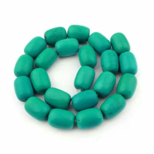 Natürliche türkisfarbene Säulensteinperlen für Halsketten, Schmuckherstellung, Abstandshalterstrang, 38,1 cm, DIY, lose Perlen, 8 x 12 mm, 10 x 14,0 mm, 12 x 16 mm – 13 x 18 mm, Blau Natürliche türkisfarbene Säulensteinperlen für Halsketten, Schmuckherstellung, Abstandshalterstrang, 38,1 cm, DIY, lose Perlen, 8 x 12 mm, 10 x 14,0 mm, 12 x 16 mm – 13 x 18 mm, Blau von BSGUZ