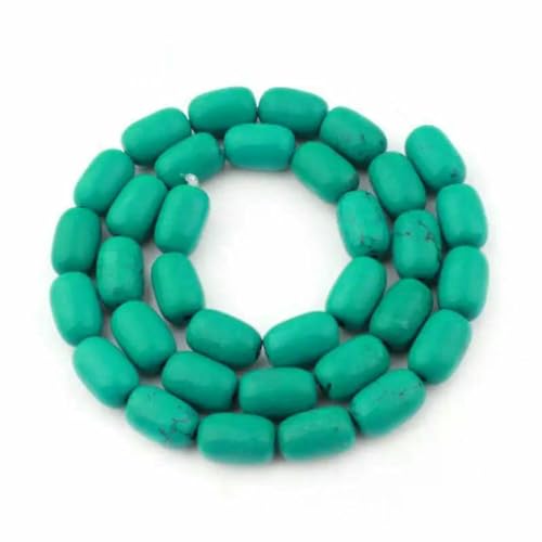 Natürliche türkisfarbene Säulensteinperlen für Halsketten, Schmuckherstellung, Abstandshalterstrang, 38,1 cm, DIY, lose Perlen, 8 x 12 mm, 10 x 14,0 mm, 12 x 16 mm – 8 x 12 mm, Blau Natürliche türkisfarbene Säulensteinperlen für Halsketten, Schmuckherstellung, Abstandshalterstrang, 38,1 cm, DIY, lose Perlen, 8 x 12 mm, 10 x 14,0 mm, 12 x 16 mm – 8 x 12 mm, Blau von BSGUZ