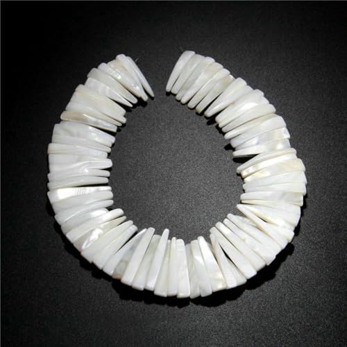 Natürliche weiße Perlmutt-Mopp-Muschelperlen, runde Muscheln, lose Perlen zur Schmuckherstellung, DIY-Armband, Halskettenzubehör, 30 Stück, ca. 5 x 31 mm, 15 Zoll Natürliche weiße Perlmutt-Mopp-Muschelperlen, runde Muscheln, lose Perlen zur Schmuckherstellung, DIY-Armband, Halskettenzubehör, 30 Stück, ca. 5 x 31 mm, 15 Zoll von BSGUZ