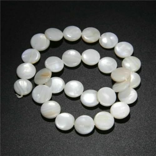 Natürliche weiße Perlmutt-Mopp-Muschelperlen, runde Muscheln, lose Perlen zur Schmuckherstellung, DIY-Armband, Halskettenzubehör, 31, ca. 12 mm, 15 Zoll Natürliche weiße Perlmutt-Mopp-Muschelperlen, runde Muscheln, lose Perlen zur Schmuckherstellung, DIY-Armband, Halskettenzubehör, 31, ca. 12 mm, 15 Zoll von BSGUZ