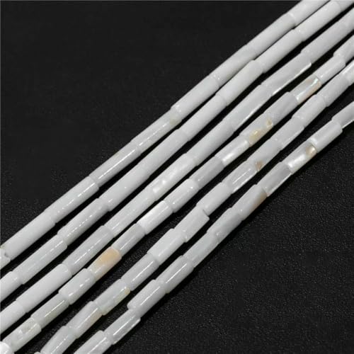 Natürliche weiße Perlmutt-Muschelperlen, runde Muscheln, lose Perlen zur Schmuckherstellung, DIY-Armband, Halskettenzubehör, 10 Röhrchen, 4 x 14,0 mm, 15 Zoll Natürliche weiße Perlmutt-Muschelperlen, runde Muscheln, lose Perlen zur Schmuckherstellung, DIY-Armband, Halskettenzubehör, 10 Röhrchen, 4 x 14,0 mm, 15 Zoll von BSGUZ