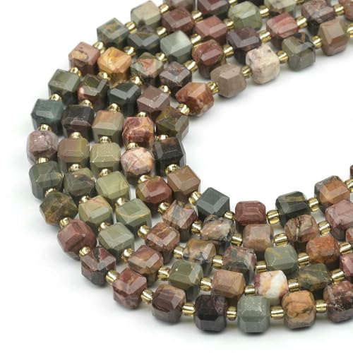 Natürlicher Phantom-Amethyst, Phantom-Kristall, synthetischer Türkis, facettierte Würfel, lose Perlen zur Schmuckherstellung, DIY-Synthetischer Türkis, 8 mm Natürlicher Phantom-Amethyst, Phantom-Kristall, synthetischer Türkis, facettierte Würfel, lose Perlen zur Schmuckherstellung, DIY-Synthetischer Türkis, 8 mm von BSGUZ