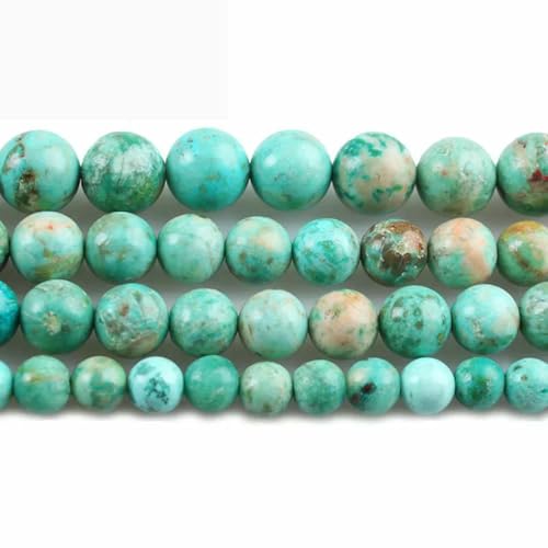 Natürlicher blauer Türkis-Edelstein, runde lose Perlen zur Schmuckherstellung, DIY-Armbänder, Zubehör – A259, peruanischer Türkis – 6 mm, 61 Stück Natürlicher blauer Türkis-Edelstein, runde lose Perlen zur Schmuckherstellung, DIY-Armbänder, Zubehör – A259, peruanischer Türkis – 6 mm, 61 Stück von BSGUZ