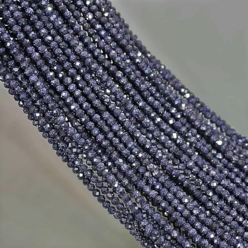 Naturstein, blauer Amazonit, facettierte, runde, lose Abstandsperlen, DIY-Charms, Armbänder, Halsketten zur Schmuckherstellung, 38,1 cm, 2 mm/3,0 mm, dunkelblauer Sandstein, 3,0 mm, ca. 120 Stück Naturstein, blauer Amazonit, facettierte, runde, lose Abstandsperlen, DIY-Charms, Armbänder, Halsketten zur Schmuckherstellung, 38,1 cm, 2 mm/3,0 mm, dunkelblauer Sandstein, 3,0 mm, ca. 120 Stück von BSGUZ