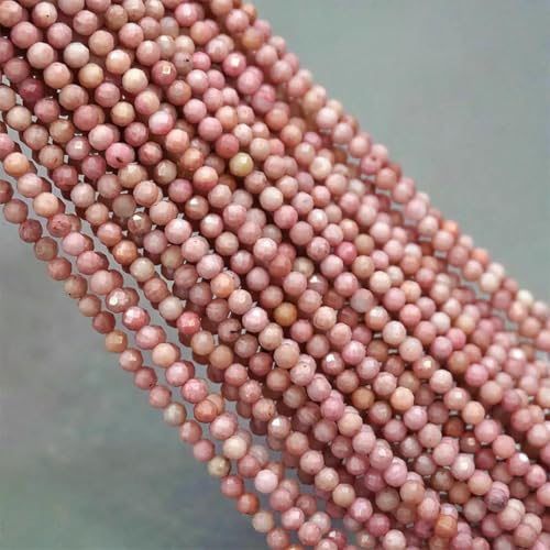 Naturstein, blauer Amazonit, facettierte, runde, lose Abstandsperlen, DIY-Charms, Armbänder, Halsketten zur Schmuckherstellung, 38,1 cm, 2 mm/3,0 mm, rosa Aventurin, 3,0 mm, ca. 120 Stück Naturstein, blauer Amazonit, facettierte, runde, lose Abstandsperlen, DIY-Charms, Armbänder, Halsketten zur Schmuckherstellung, 38,1 cm, 2 mm/3,0 mm, rosa Aventurin, 3,0 mm, ca. 120 Stück von BSGUZ