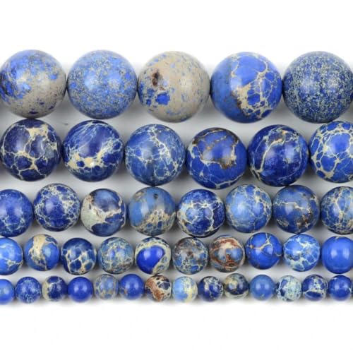 Naturstein, blauer Kristall, Jade, Jaspis, Achate, Türkis, Abstandshalter, lose, runde Perlen für die Schmuckherstellung, DIY-Zubehör, Großhandel, Meeressediment, 6 mm Naturstein, blauer Kristall, Jade, Jaspis, Achate, Türkis, Abstandshalter, lose, runde Perlen für die Schmuckherstellung, DIY-Zubehör, Großhandel, Meeressediment, 6 mm von BSGUZ