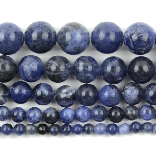 Naturstein, blauer Kristall, Jade, Jaspis, Achate, Türkis, Abstandshalter, lose, runde Perlen für die Schmuckherstellung, DIY-Zubehör, Großhandel, Sodalith, 12 mm Naturstein, blauer Kristall, Jade, Jaspis, Achate, Türkis, Abstandshalter, lose, runde Perlen für die Schmuckherstellung, DIY-Zubehör, Großhandel, Sodalith, 12 mm von BSGUZ