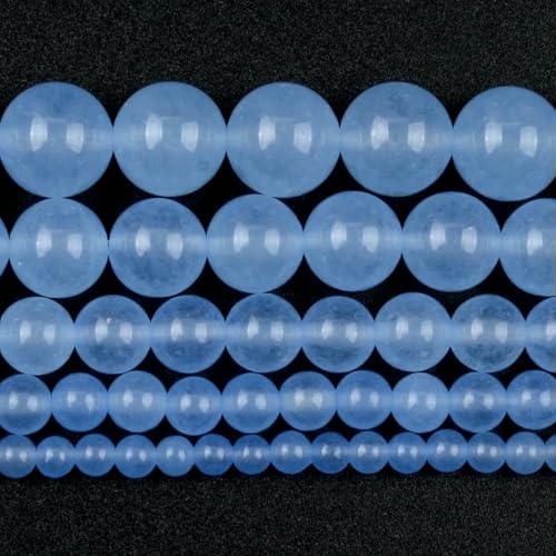 Naturstein, blauer Kristall, Jade, Jaspis, Achate, Türkis, Abstandshalter, lose, runde Perlen für die Schmuckherstellung, DIY-Zubehör, Großhandel, hellblaue Jade, 8 mm Naturstein, blauer Kristall, Jade, Jaspis, Achate, Türkis, Abstandshalter, lose, runde Perlen für die Schmuckherstellung, DIY-Zubehör, Großhandel, hellblaue Jade, 8 mm von BSGUZ
