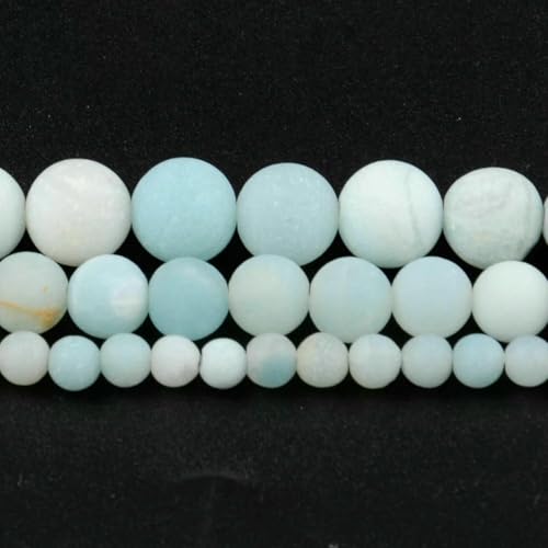 Naturstein, blauer Kristall, Jade, Jaspis, Achate, Türkis, Abstandshalter, lose, runde Perlen für die Schmuckherstellung, DIY-Zubehör, Großhandel, matt, Amazonit, 10 mm Naturstein, blauer Kristall, Jade, Jaspis, Achate, Türkis, Abstandshalter, lose, runde Perlen für die Schmuckherstellung, DIY-Zubehör, Großhandel, matt, Amazonit, 10 mm von BSGUZ