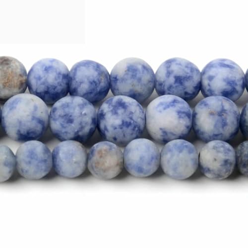 Naturstein, blauer Kristall, Jade, Jaspis, Achate, Türkis, Abstandshalter, lose, runde Perlen für die Schmuckherstellung, DIY-Zubehör, Großhandel, mattblau gefleckt, 4,0 mm Naturstein, blauer Kristall, Jade, Jaspis, Achate, Türkis, Abstandshalter, lose, runde Perlen für die Schmuckherstellung, DIY-Zubehör, Großhandel, mattblau gefleckt, 4,0 mm von BSGUZ