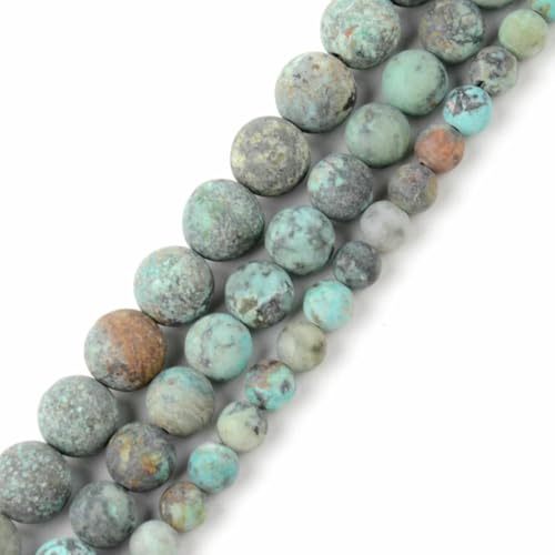 Naturstein, matt, Kristallquarz, Amazonit, Howlith, Türkis, Web-Jaspis, runde Perlen zur Schmuckherstellung, DIY-Armbänder, Türkis, 4,0 mm von BSGUZ