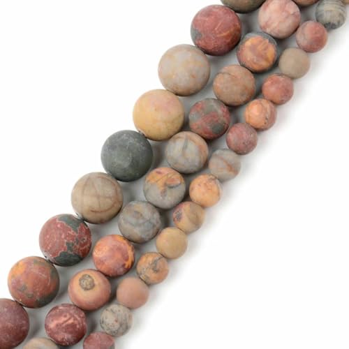 Naturstein, matt, Kristallquarz, Amazonit, Howlith, Türkis, Web-Jaspis, runde Perlen zur Schmuckherstellung, DIY-Armbänder – Picasso-Jaspis – 8 mm Naturstein, matt, Kristallquarz, Amazonit, Howlith, Türkis, Web-Jaspis, runde Perlen zur Schmuckherstellung, DIY-Armbänder – Picasso-Jaspis – 8 mm von BSGUZ