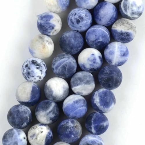 Naturstein, matt, Kristallquarz, Amazonit, Howlith, Türkis, Web-Jaspis, runde Perlen zur Schmuckherstellung, DIY-Armbänder – neuer Sodalith – 12 mm Naturstein, matt, Kristallquarz, Amazonit, Howlith, Türkis, Web-Jaspis, runde Perlen zur Schmuckherstellung, DIY-Armbänder – neuer Sodalith – 12 mm von BSGUZ