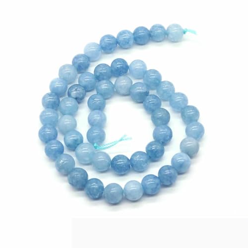 Naturstein, violette Achat-Türkis-Perle, rund, lose Abstandsperle zur Schmuckherstellung, 4/6/8/10 mm, DIY-Halsketten, Armbänder, Ohrstecker, Aquamarin, 6 mm, 59 bis 61 S Naturstein, violette Achat-Türkis-Perle, rund, lose Abstandsperle zur Schmuckherstellung, 4/6/8/10 mm, DIY-Halsketten, Armbänder, Ohrstecker, Aquamarin, 6 mm, 59 bis 61 S von BSGUZ