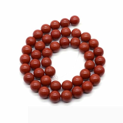 Naturstein, violette Achat-Türkis-Perle, rund, lose Abstandsperle zur Schmuckherstellung, 4/6/8/10 mm, DIY-Halsketten, Armbänder, Ohrstecker, Roter Jaspis, 8 mm, 45 bis 4 von BSGUZ