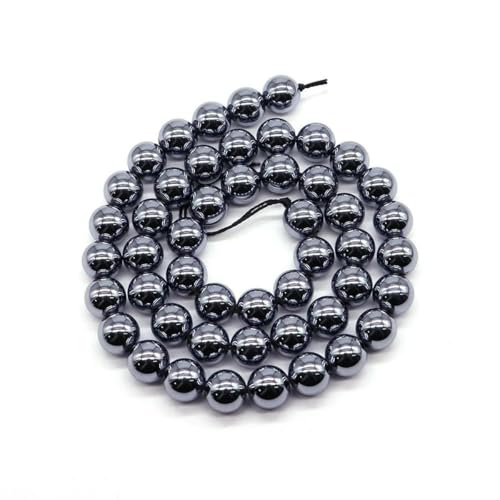 Naturstein, violette Achat-Türkis-Perle, rund, lose Abstandsperle zur Schmuckherstellung, 4/6/8/10 mm, DIY-Halsketten, Armbänder, Ohrstecker, Terahertz, 4,0 mm, 88 bis 91 von BSGUZ