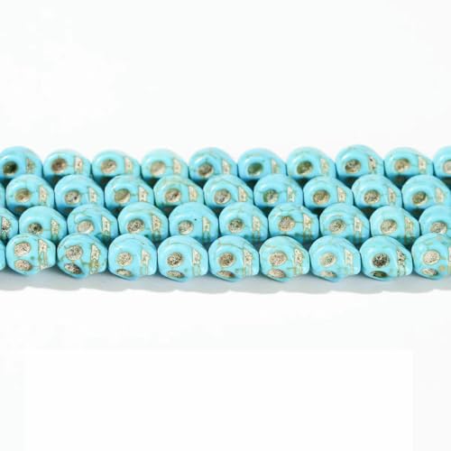 Naturstein, weiß, türkis, Perle, blau, Howlith, lose Abstandsperlen für die Schmuckherstellung, DIY-Armband, Halskette, Zubehör, Blau, 37 Stück Naturstein, weiß, türkis, Perle, blau, Howlith, lose Abstandsperlen für die Schmuckherstellung, DIY-Armband, Halskette, Zubehör, Blau, 37 Stück von BSGUZ