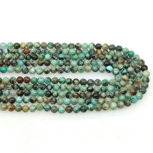 Naturstein 2 mm 3,0 mm 4,0 mm runde Perlen, Amethyst, Rosenquarz, Achat, Kristall, lose Perle zur Schmuckherstellung, DIY-Armband, Halskette – Afrikanisches Türkis – 4,0 mm, 85 bis 90 Stück Naturstein 2 mm 3,0 mm 4,0 mm runde Perlen, Amethyst, Rosenquarz, Achat, Kristall, lose Perle zur Schmuckherstellung, DIY-Armband, Halskette – Afrikanisches Türkis – 4,0 mm, 85 bis 90 Stück von BSGUZ