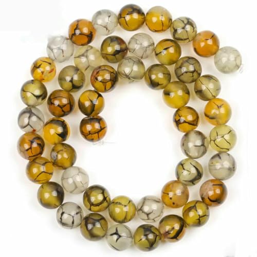 Naturstein-Achat, Glas, Quarz, Türkis, Druzy, Abstandshalter, lose, runde Cloisonné-Perlen für die Schmuckherstellung, DIY-Zubehör, Großhandel, Drachenadern, 6 mm Naturstein-Achat, Glas, Quarz, Türkis, Druzy, Abstandshalter, lose, runde Cloisonné-Perlen für die Schmuckherstellung, DIY-Zubehör, Großhandel, Drachenadern, 6 mm von BSGUZ
