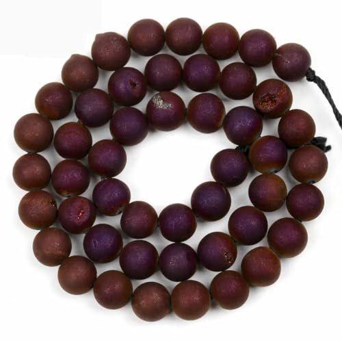 Naturstein-Achat, Glas, Quarz, Türkis, Druzy, Abstandshalter, lose, runde Cloisonné-Perlen für die Schmuckherstellung, DIY-Zubehör, Großhandel, Lila Druzy, 12 mm Naturstein-Achat, Glas, Quarz, Türkis, Druzy, Abstandshalter, lose, runde Cloisonné-Perlen für die Schmuckherstellung, DIY-Zubehör, Großhandel, Lila Druzy, 12 mm von BSGUZ
