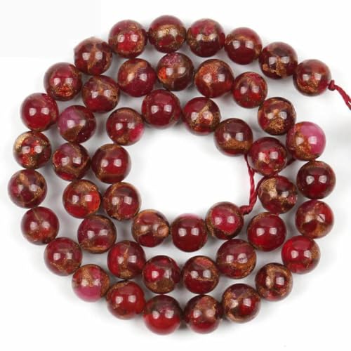 Naturstein-Achat, Glas, Quarz, Türkis, Druzy, Abstandshalter, lose, runde Cloisonné-Perlen für die Schmuckherstellung, DIY-Zubehör, Großhandel, Roter Cloisonné, 8 mm Naturstein-Achat, Glas, Quarz, Türkis, Druzy, Abstandshalter, lose, runde Cloisonné-Perlen für die Schmuckherstellung, DIY-Zubehör, Großhandel, Roter Cloisonné, 8 mm von BSGUZ