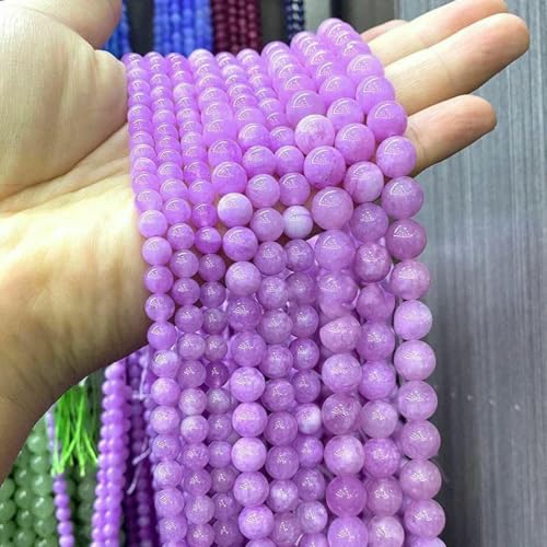 Naturstein-Chalcedon, rund, 4–10 mm, helleisblau, lose Abstandsperlen zur Schmuckherstellung, DIY-Armband, Charms, Zubehör – Kunzit-Farbe – 4,0 mm, 88–90 Stück Naturstein-Chalcedon, rund, 4–10 mm, helleisblau, lose Abstandsperlen zur Schmuckherstellung, DIY-Armband, Charms, Zubehör – Kunzit-Farbe – 4,0 mm, 88–90 Stück von BSGUZ