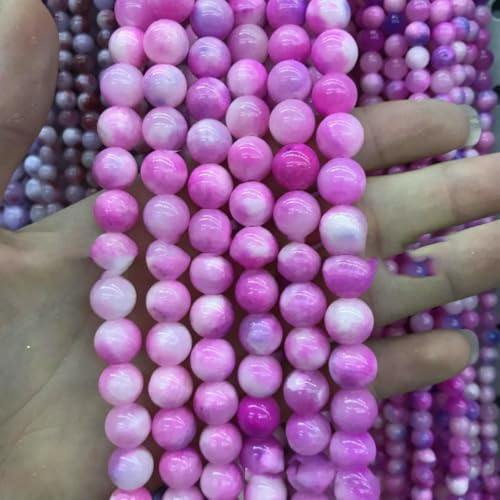 Naturstein-Schmuckzubehör, gelb, türkis, türkis, grün, Achat, gemischte Farben, Perlen – Farbnummer 1, rosa, lila, bunt, 8 mm Naturstein-Schmuckzubehör, gelb, türkis, türkis, grün, Achat, gemischte Farben, Perlen – Farbnummer 1, rosa, lila, bunt, 8 mm von BSGUZ