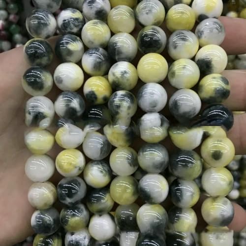 Naturstein-Schmuckzubehör, gelb, türkis, türkis, grün, Achat, gemischte Farben, Perlen – Farbnummer 17, gelber Panda, 4,0 mm Naturstein-Schmuckzubehör, gelb, türkis, türkis, grün, Achat, gemischte Farben, Perlen – Farbnummer 17, gelber Panda, 4,0 mm von BSGUZ