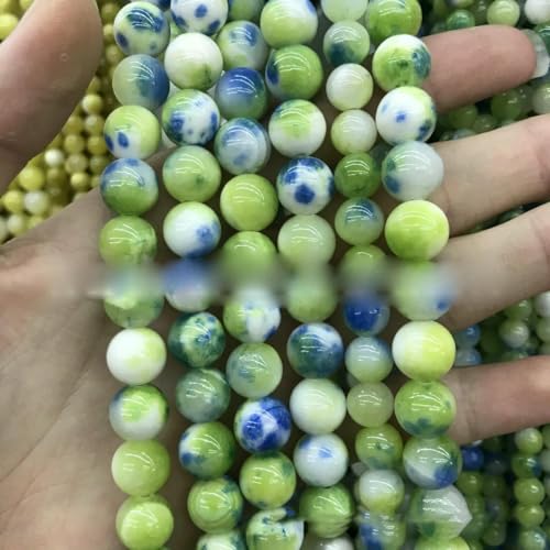 Naturstein Schmuckzubehör Gelb Türkis Türkis Grün Achat Mischfarben Perlen-Farbnummer 13 Gelb Grün Bunt-8mm Naturstein Schmuckzubehör Gelb Türkis Türkis Grün Achat Mischfarben Perlen-Farbnummer 13 Gelb Grün Bunt-8mm von BSGUZ