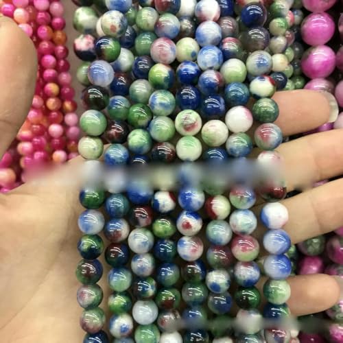 Naturstein Schmuckzubehör Gelb Türkis Türkis Grün Achat Mischfarben Perlen-Farbnummer 4 blau grün rot bunt-10mm Naturstein Schmuckzubehör Gelb Türkis Türkis Grün Achat Mischfarben Perlen-Farbnummer 4 blau grün rot bunt-10mm von BSGUZ