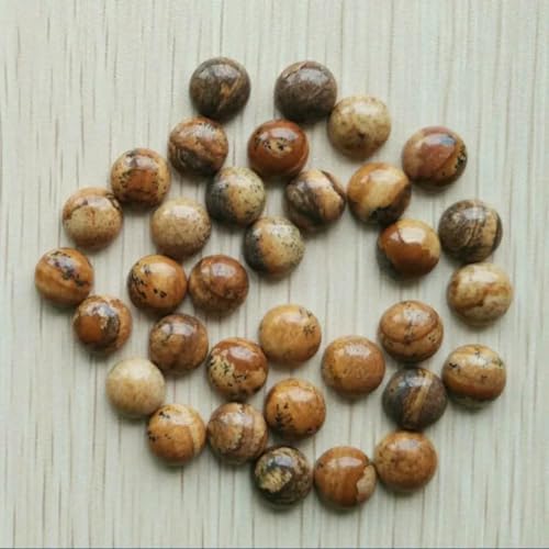 Naturstein gemischte runde CABOCHON 10mm Perlen für DIY Schmuck Zubehör 50 Stück/Lot-Bild Stein_a von BSGUZ