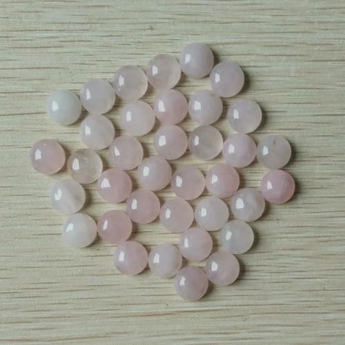 Naturstein gemischte runde CABOCHON 10mm Perlen für DIY Schmuck Zubehör 50 teile/los-Rosenquarzstein von BSGUZ
