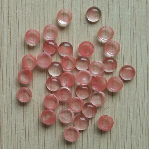 Naturstein gemischte runde CABOCHON 10mm Perlen für DIY Schmuck Zubehör 50 teile/los-Wassermelone rot von BSGUZ