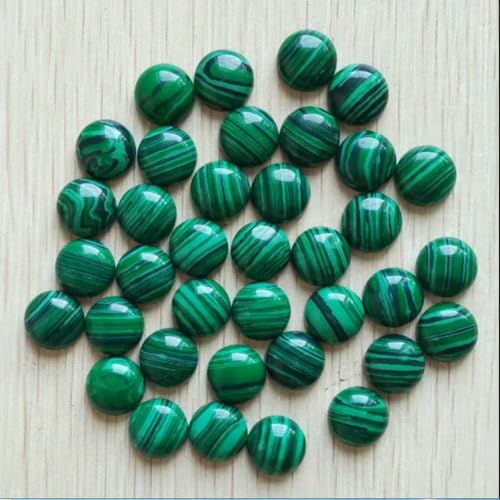 Naturstein gemischte runde CABOCHON 10mm Perlen für DIY Schmuck Zubehör 50 teile/los-malachit stein von BSGUZ