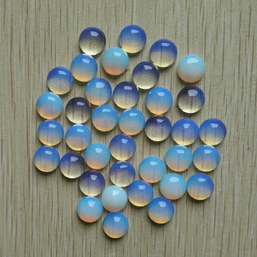 Naturstein gemischte runde CABOCHON 10mm Perlen für DIY Schmuck Zubehör 50 teile/los-opal von BSGUZ