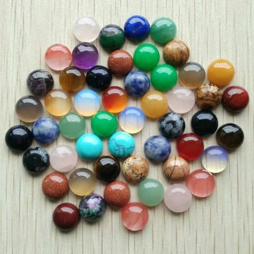 Naturstein gemischten runde CABOCHON 10mm perlen für DIY schmuck Zubehör 50 teile/los-gemischt von BSGUZ