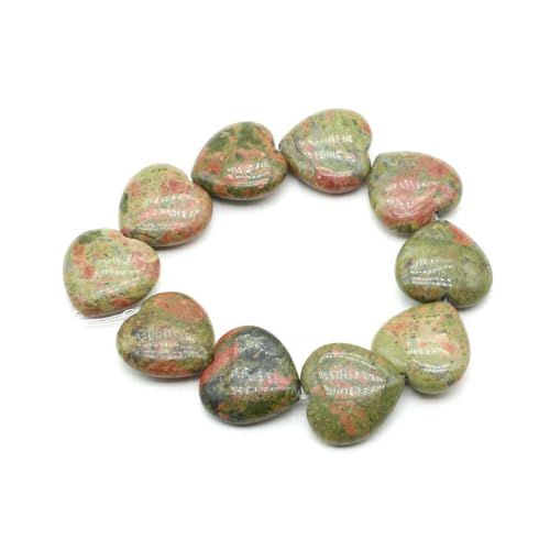 Natursteinperlen, Herzform, Edelsteinabstand, Isolation, lose Perlen für die Schmuckherstellung, DIY-Halsketten, Armbandzubehör, Unakit, 19 x 20 mm Natursteinperlen, Herzform, Edelsteinabstand, Isolation, lose Perlen für die Schmuckherstellung, DIY-Halsketten, Armbandzubehör, Unakit, 19 x 20 mm von BSGUZ