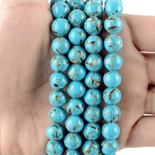 Natursteinperlen im 45-Stil, blauer Chalcedon, Kristallglas, Edelstein, Jade, Achat, Perlen, Schmuckherstellung, DIY, handgefertigtes Armband, 38,1 cm, Blau, Muschel, Türkis, 1–8 mm von BSGUZ
