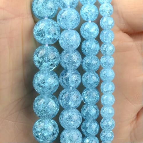 Natursteinperlen im 45-Stil, blauer Chalcedon, Kristallglas, Edelstein, Jade, Achat, Perlen, Schmuckherstellung, DIY, handgefertigtes Armband, 38,1 cm, blauer gebrochener Kristall, 4,0 mm von BSGUZ