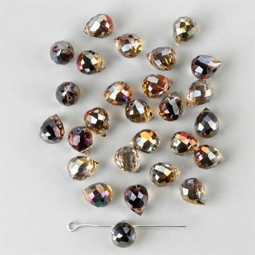 Neue Wassertropfen-Kristallperlen, 8 x 10 mm, AB, österreichischer Strass, facettierte lose Abstandsperlen aus Glas zur Schmuckherstellung, handgefertigte Zubehörteile, Stil 11 A-11, 8 x 1 Neue Wassertropfen-Kristallperlen, 8 x 10 mm, AB, österreichischer Strass, facettierte lose Abstandsperlen aus Glas zur Schmuckherstellung, handgefertigte Zubehörteile, Stil 11 A-11, 8 x 1 von BSGUZ