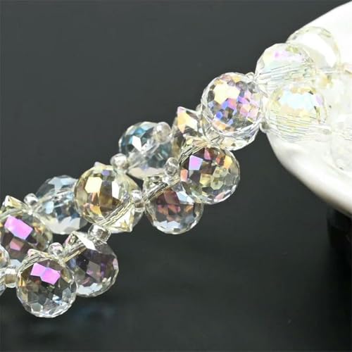 Österreichische AB-Farbkristall-Erdbeerperlen, 10 x 8 mm, glänzende facettierte Glasperlen zur Schmuckherstellung, DIY-Hochzeitskleid-Accessoires, H1407, 10 x 8 mm, 20 Stück von BSGUZ