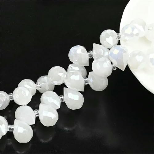 Österreichische AB-Farbkristall-Erdbeerperlen, 10 x 8 mm, glänzende facettierte Glasperlen zur Schmuckherstellung, DIY-Hochzeitskleid-Accessoires, H1442, 10 x 8 mm, 20 Stück von BSGUZ