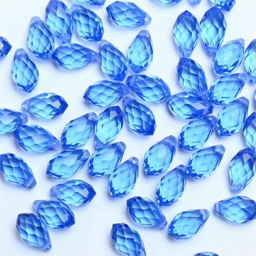 Österreichische Kristall-Tropfenglasperlen, 50 Stück, Wassertropfen-Anhänger, lose Perlen zur Schmuckherstellung, Armband, DIY-H211, 5 x 7 mm, 50 Stück von BSGUZ